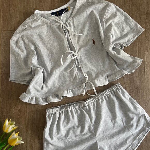 Reworked Ralph Lauren Two-Piece Set - Top and Shorts - Gray - Size S - Picture 8 of 8